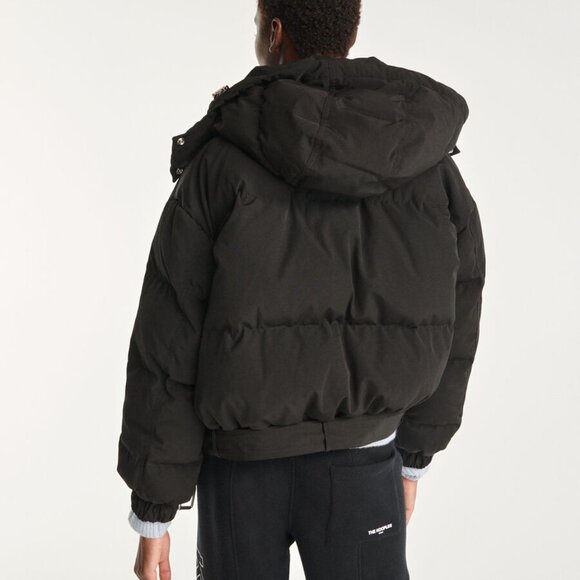 The Kooples Short Black Down Jacket with Hood - Picture 2 of 11